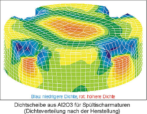 Dichtscheibe aus AI2O3 für Spültischarmaturen Dichtscheibe aus AI2O3 für Spültischarmaturen