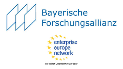 Logo Bayerische Forschungsallianz und Logo enterprise europe network