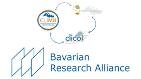 Final conference of the EU project CLIMB and the research cluster CLIWASEC (21 November 2013, Brussels) Logo research cluster CLIWASEC and logo Bavarian Research Alliance