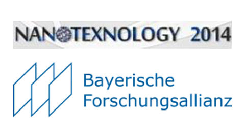 Die BayFOR auf der Nanotexnology 2014 Logo Nanotexnology und Logo Bayerische Forschungsallianz