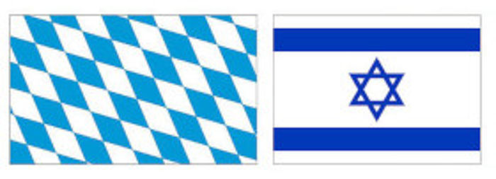 Bayern-Israel Flagge 
