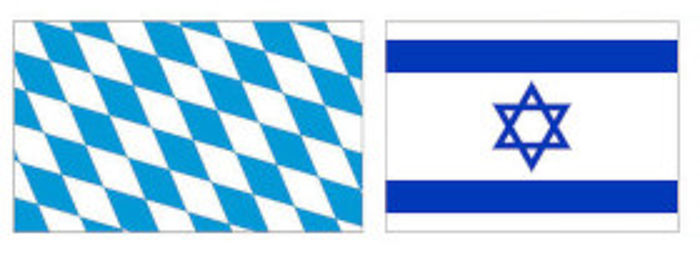 Bayern-Israel Flagge