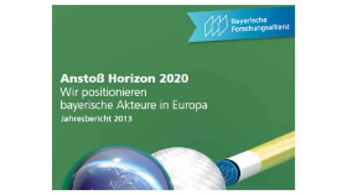 Erste Seite des Jahresberichts 2013 der Bayerischen Forschungsallianz