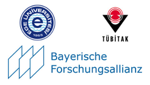 Logo der Ege Universität, Tübitak und der Bayerischen Forschungsallianz