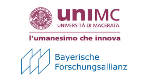 Logos der Universität Macerata und der Bayerischen Forschungsallianz