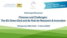 Chances and Challenges: The EU Green Deal and its Role for Research & Innovation Chances and Challenges: The EU Green Deal and its Role for Research & Innovation