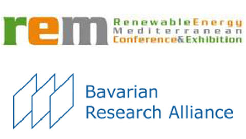 Logo Renewable Energy Mediterranean Conference & Exhibition and Bavarian Research Alliance