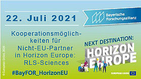 Next Destination: Horizon Europe - Kooperationsmöglichkeiten für Nicht-EU-Partner in Horizon Europe: RLS-Sciences Horizon Europe RLS-Sciences