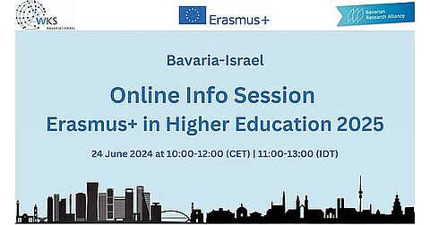 WKS Bayern-Israel Infoday Erasmus 2024 Bavaria-Israel Online Info Session on Erasmus+ in Higher Education 2025