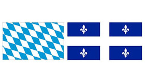 Treffen der Arbeitsgruppe Bayern-Québec 2016 Flaggen Bavaria Quebec