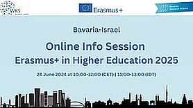 Bavaria-Israel Online Info Session on Erasmus+ in Higher Education 2025