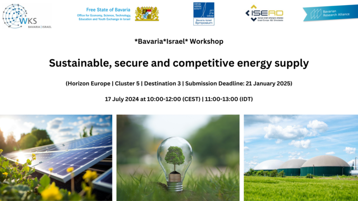 14. Bayerisch-Israelische Denkwerkstatt: Sustainable, secure and competitive energy supply (17. Juli 2024) 14. Bayerisch-Israelische Denkwerkstatt: Sustainable, secure and competitive energy supply (17. Juli 2024)