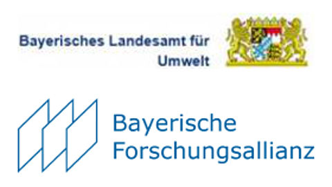 Logos des Bayerischen Landesamts für Umwelt und der Bayerischen Forschungsallianz