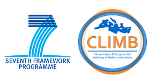 Logos des siebten europäischen Forschungsrahmenprogramms und des europäischen Forschungsprojekts CLIMB