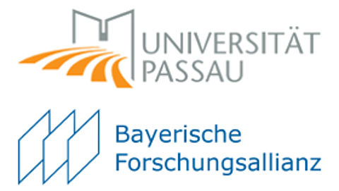 Logo Universität Passau und Logo Bayerische Forschungsallianz