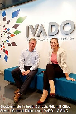 State Minister Judith Gerlach and IVADO General Director Gilles Savard
