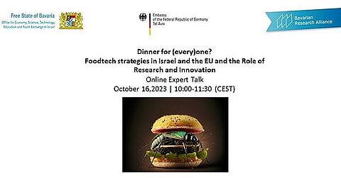 "Dinner for (every)one? Foodtech Strategies in Israel and the EU and the Role of Research and Innovation; Online Expert Talk