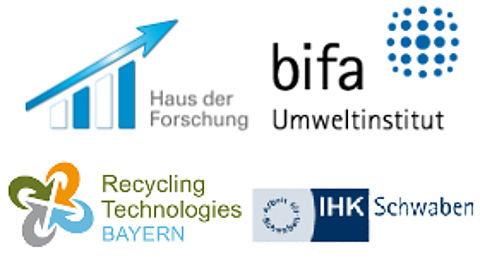 Entwicklungs- und Schwellenländer als Zielmärkte für deutsche Umwelttechnologien Logo Haus der Forschung, Umweltinstitut bifa, Recycling Technologies Bayern und Industrie- und Handelskammer Schwaben