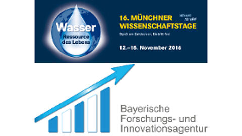 Logo der Münchner Wissenschaftstage 2016 und Logo der Bayerischen Forschungs- und Innovationsagentur