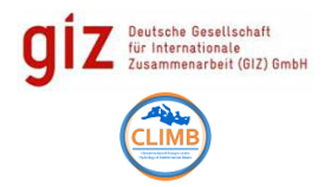 Logo der GIZ und des europäischen Forschungsprojekes CLIMB