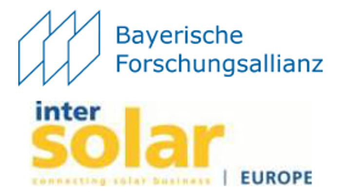 Logo Bayerische Forschungsallianz und Intersolar Europe