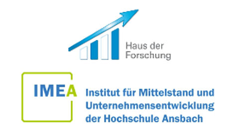 Logo Haus der Forschung und Logo Institut für Mittelstand und Unternehmensentwicklung der Hochschule Ansbach