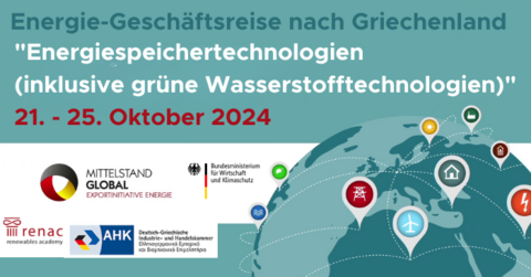 Energie-Geschäftsreise zum Thema "Energiespeichertechnologien (inklusive grüne Wasserstofftechnologien)" nach Griechenland BayFOR auf der Energie-Geschäftsreise zum Thema "Energiespeichertechnologien (inklusive grüne Wasserstofftechnologien)" nach Griechenland