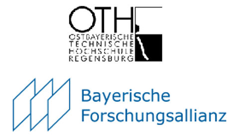 Logo der Ostbayerischen Technischen Hochschule und der Bayerischen Forschungsallianz