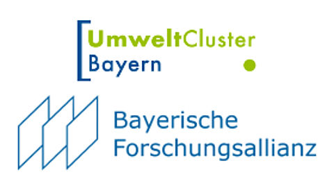 Logo Umweltcluster und Logo Bayerische Forschungsallianz