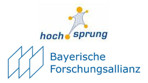 Logo Hochsprung und Bayerische Forschungsallianz