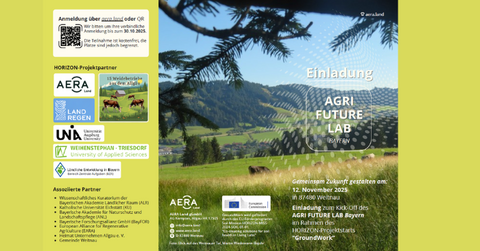 Auftaktveranstaltung „Von der Herausforderung zur Chance“ – Start des EU-Projekts GroundWork und Wegbereiter für das AGRI FUTURE LAB Bayern