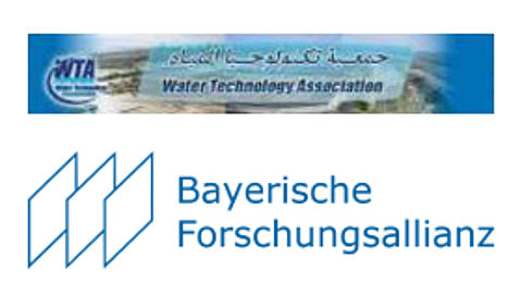 Logos der Veranstaltung Water Technology Association und der Bayerischen Forschungsallianz
