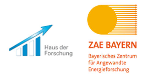 Logo Haus der Forschung und Logo Bayerisches Zentrum für angewandte Energieforschung