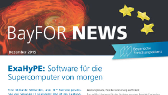 Erste Seite des Newsletters der Bayerischen Forschungsallianz im Dezember 2015