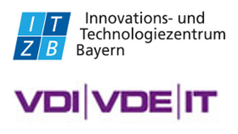 Logos des Innovations- und Technologiezentrums Bayern und von VDI/VDE