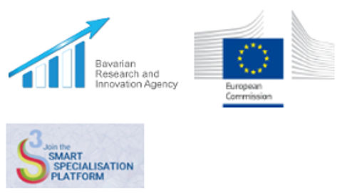 Workshop “Smart Specialisation Cooperation in Central Europe” Logos of Bavarian Research Alliance, European Commission and smart specialisation plattform