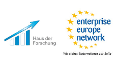 Logo Haus der Forschung und enterprise europe network