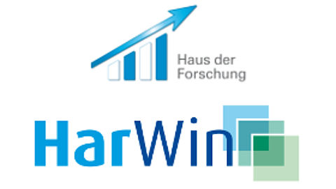 Die BayFOR präsentiert das EU-Projekt HarWin auf der Bau Innovativ 2013 Logos Haus der Forschung und europäisches Forschungsprojekt Harwin