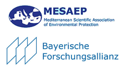 16th International Symposium on Environmental Pollution and its Impact on Life in the Mediterranean Region in Ioannina - Griechenland Logos der Mediterranean Scientific Association of Environmental Protection und der Bayerischen Forschungsallianz