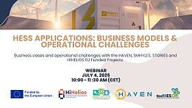 Webinar „Powering the future: Hybride Energiespeichersysteme (HESS) – Geschäftsmodelle und betriebliche Herausforderungen“ Webinar „Powering the future: Hybride Energiespeichersysteme (HESS) – Geschäftsmodelle und betriebliche Herausforderungen“
