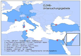 Karte zum EU-Projekt Climb