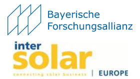 Logo Bayerische Forschungsallianz und Intersolar Europe