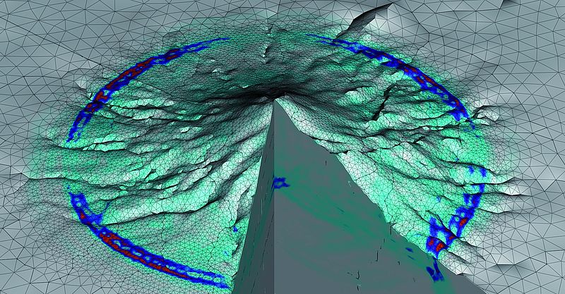 Simulated propagation of seismic waves in the stratovolcano Mount Merapi